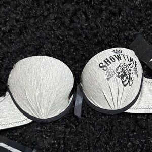 Gray and Black Bra